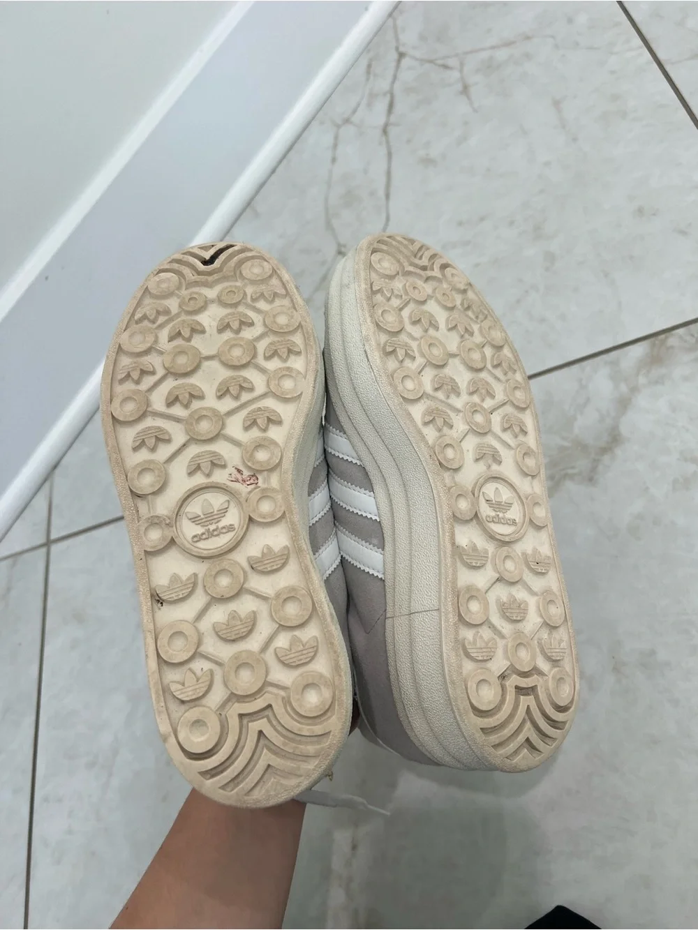 Adidas Grey Two / Cloud White / Core White Gazelle Bold Sneakers Size 6 US $120